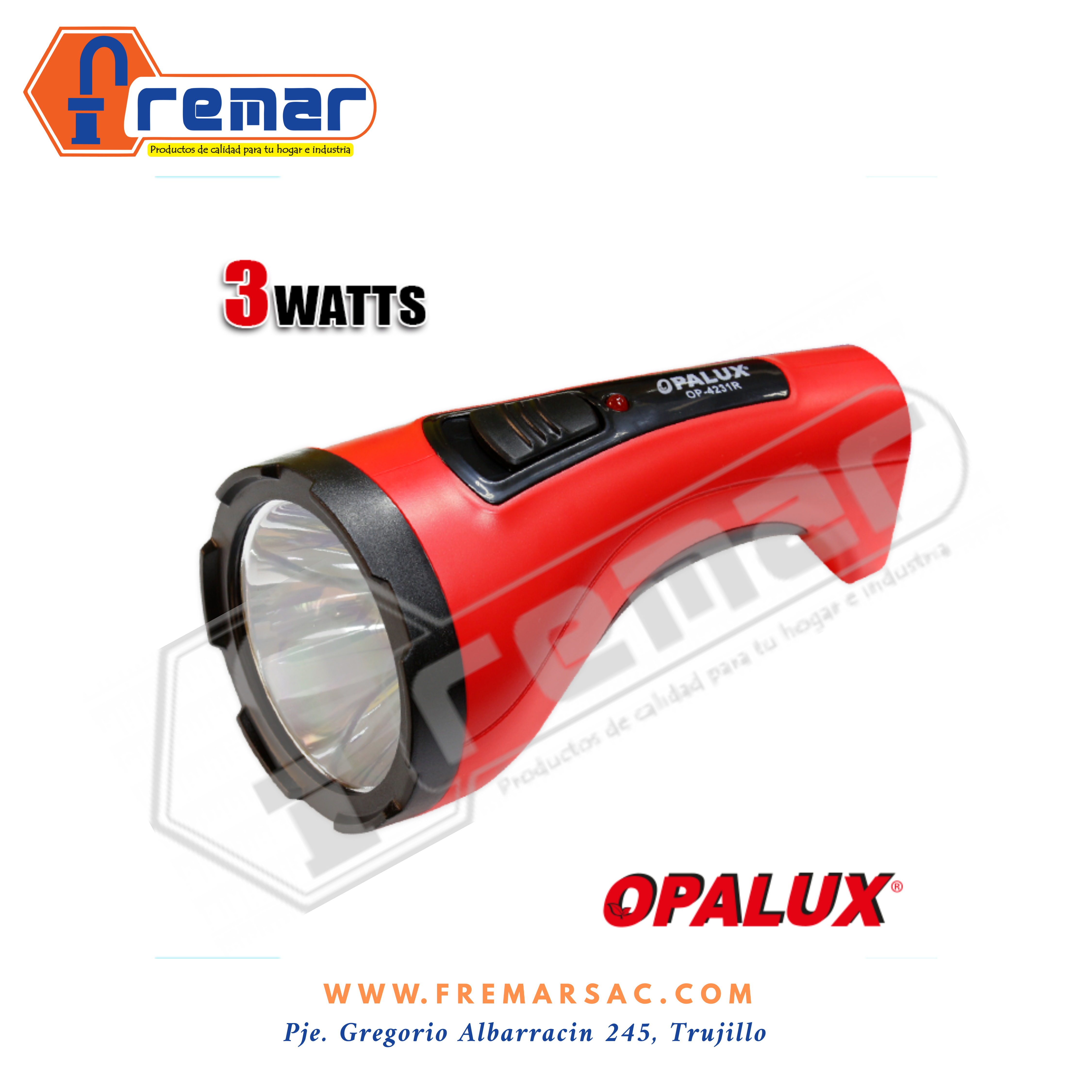 Linterna Recargable Opalux OP-4231R