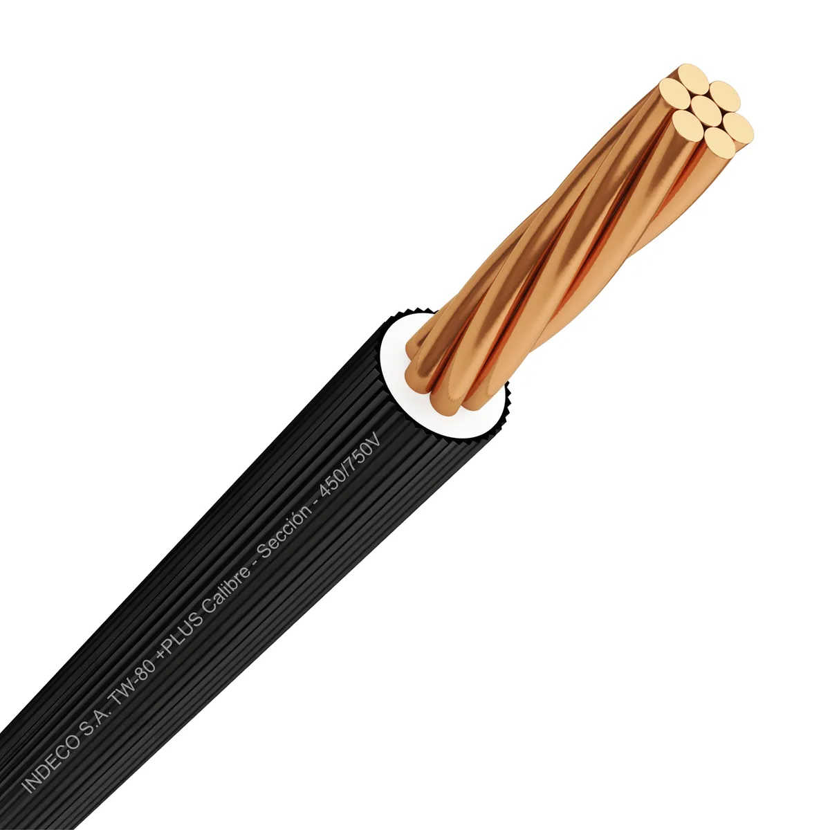 Cable INDECO TW-80 12 AWG NEGRO 100 METROS - Imagen 2