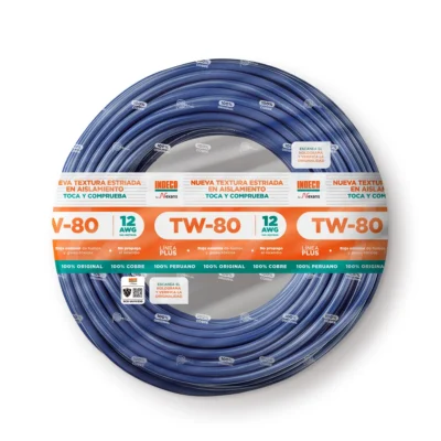 Cable INDECO TW-80 12 AWG azul 100 METROS