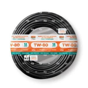 Cable INDECO TW-80 12 AWG NEGRO 100 METROS